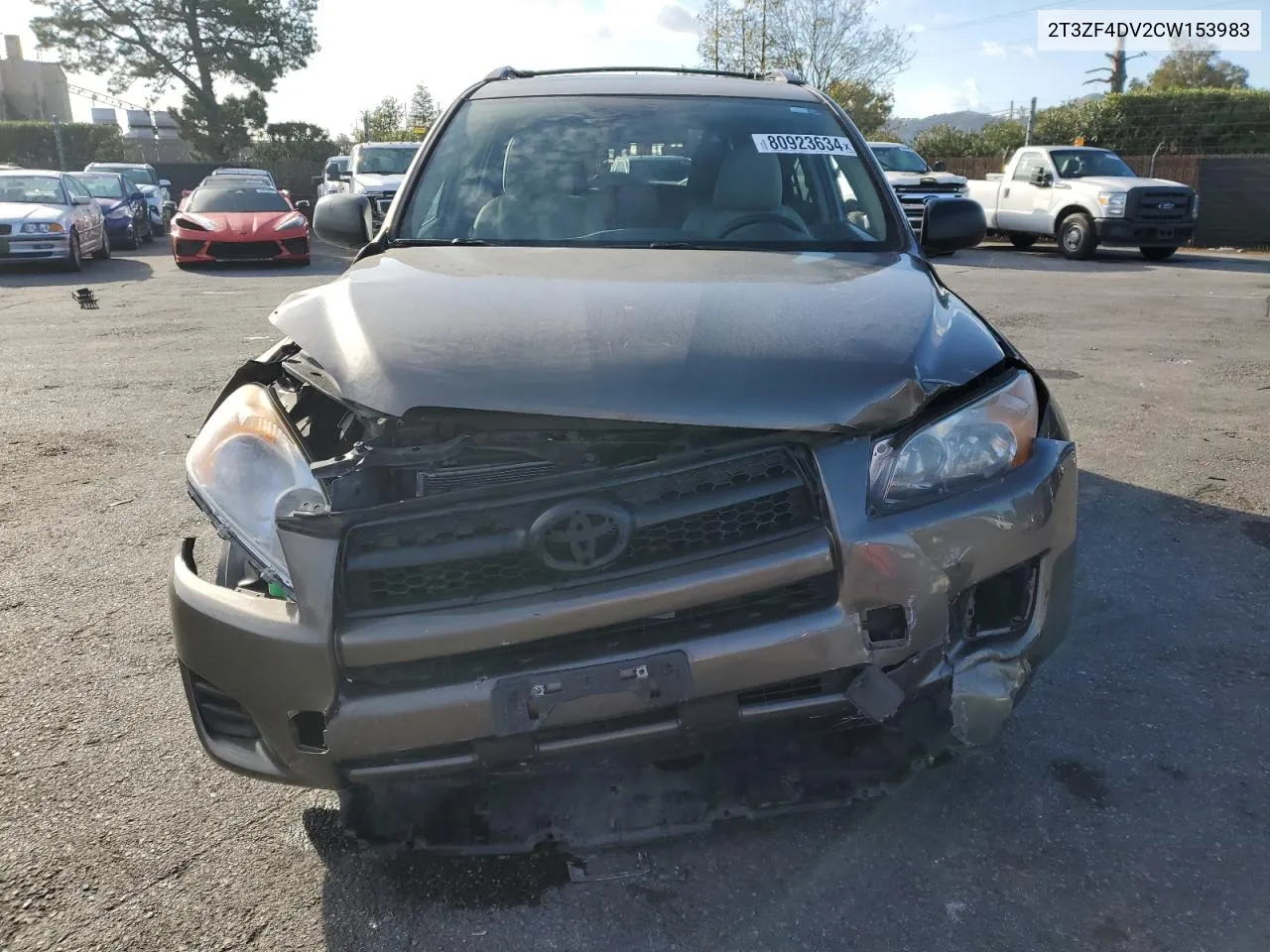 2012 Toyota Rav4 VIN: 2T3ZF4DV2CW153983 Lot: 80923634