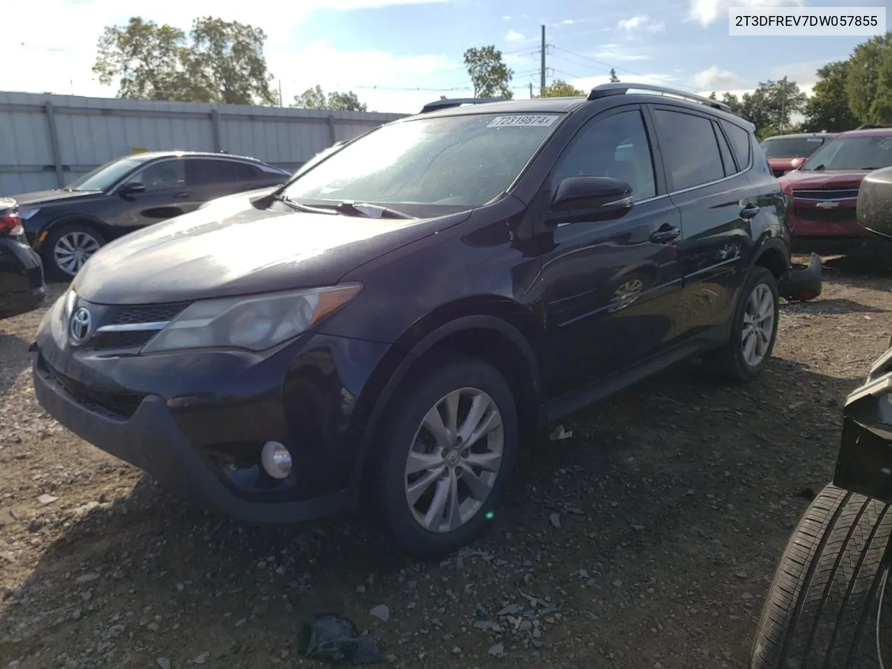 2013 Toyota Rav4 Limited VIN: 2T3DFREV7DW057855 Lot: 72319874