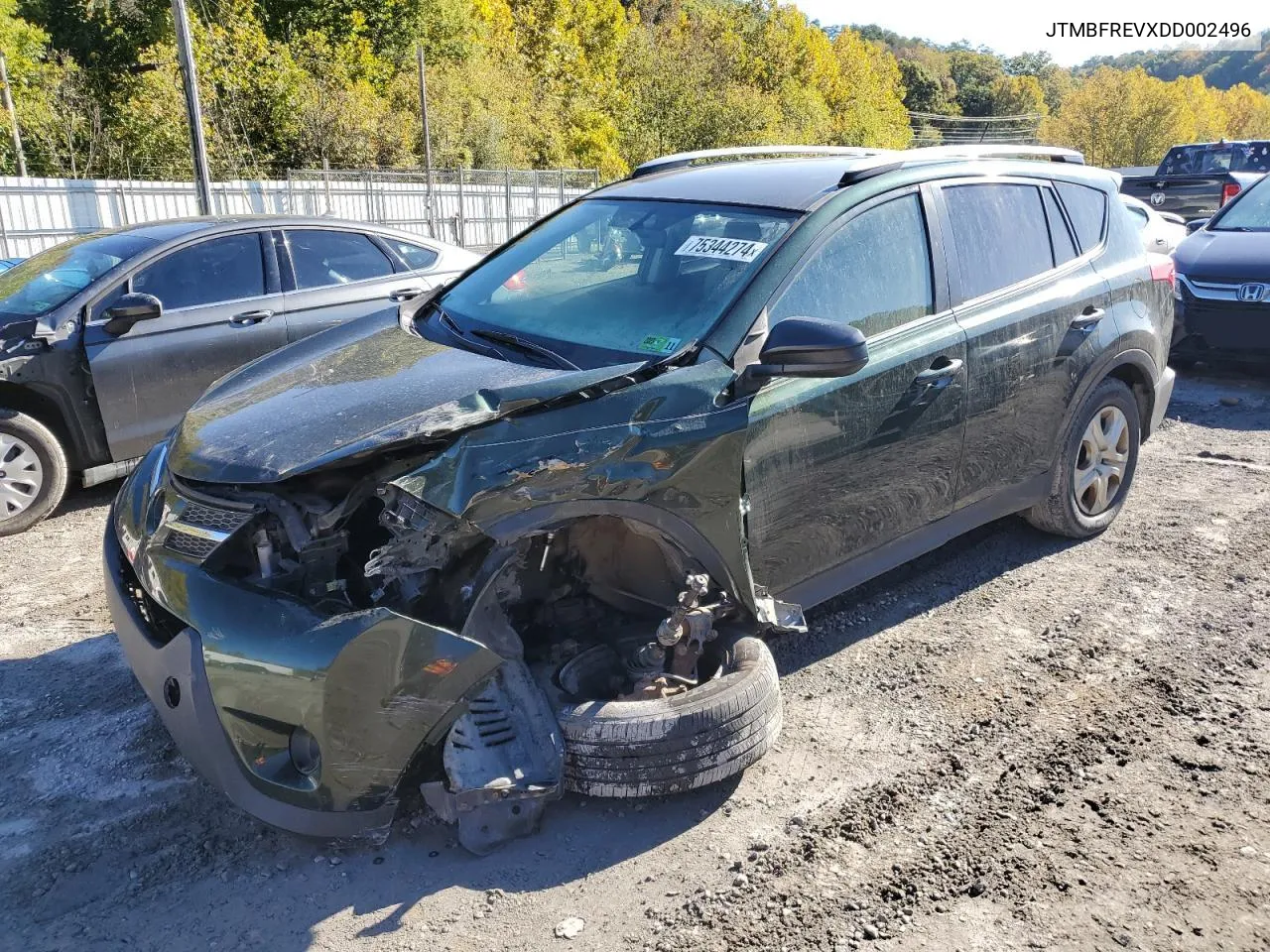 2013 Toyota Rav4 Le VIN: JTMBFREVXDD002496 Lot: 75344274