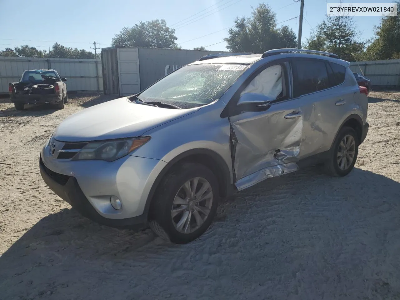 2T3YFREVXDW021840 2013 Toyota Rav4 Limited