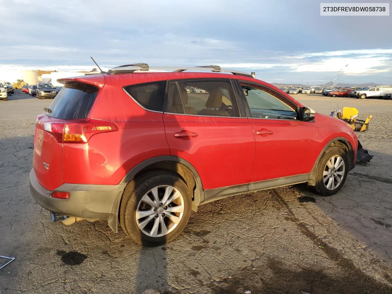 2013 Toyota Rav4 Limited VIN: 2T3DFREV8DW058738 Lot: 77037864