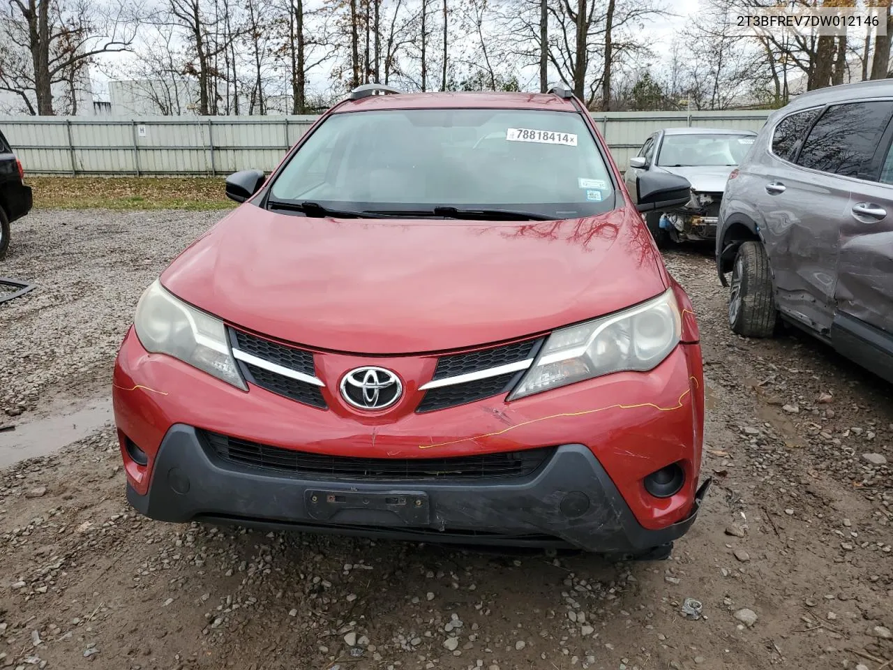 2013 Toyota Rav4 Le VIN: 2T3BFREV7DW012146 Lot: 78818414