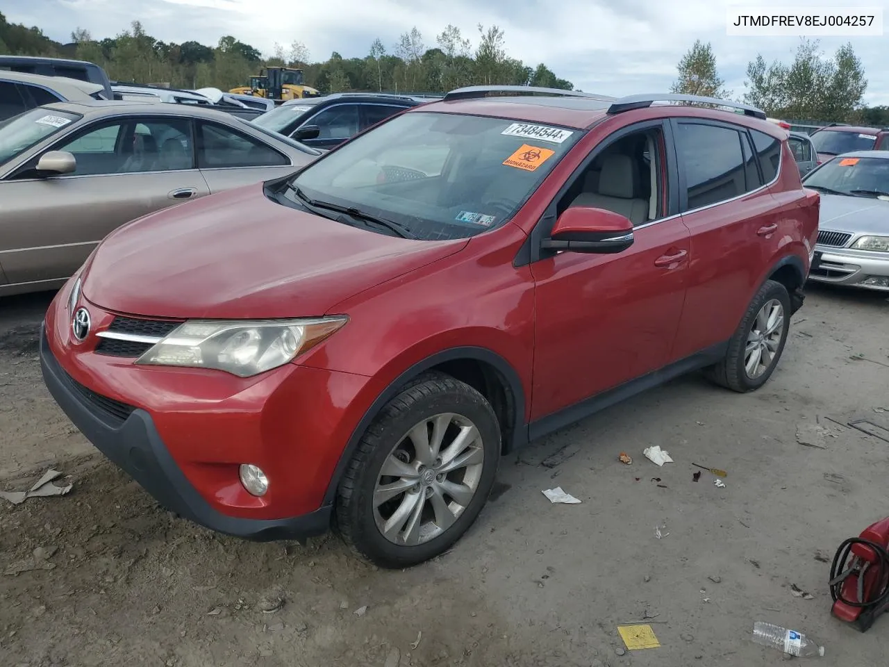 JTMDFREV8EJ004257 2014 Toyota Rav4 Limited