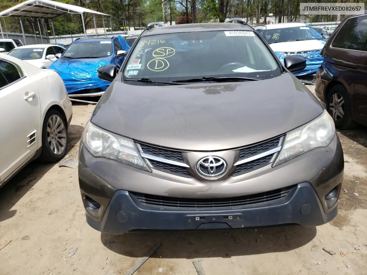 2014 Toyota Rav4 Le VIN: JTMBFREVXED082657 Lot: 74188174