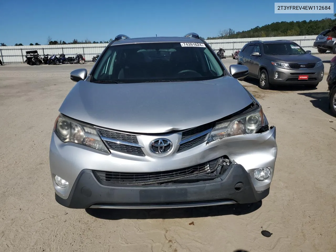 2014 Toyota Rav4 Limited VIN: 2T3YFREV4EW112684 Lot: 74391624