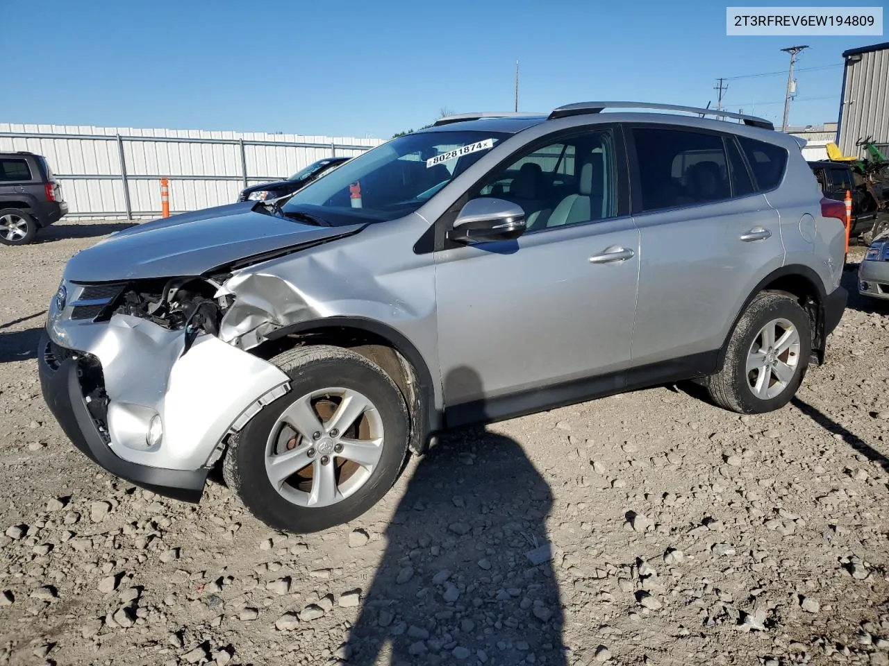 2014 Toyota Rav4 Xle VIN: 2T3RFREV6EW194809 Lot: 80281874