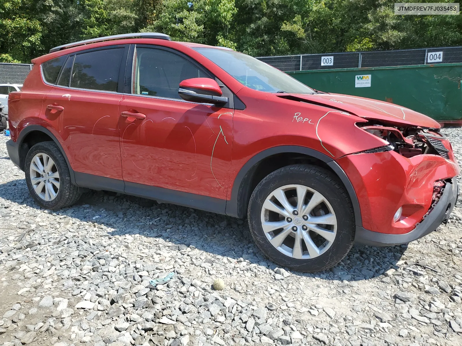 JTMDFREV7FJ035453 2015 Toyota Rav4 Limited