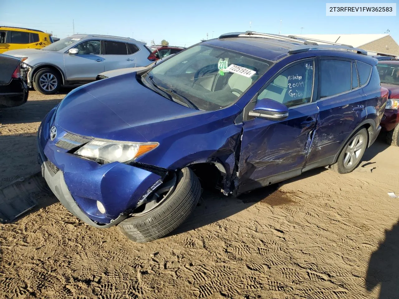 2015 Toyota Rav4 Xle VIN: 2T3RFREV1FW362583 Lot: 72251914