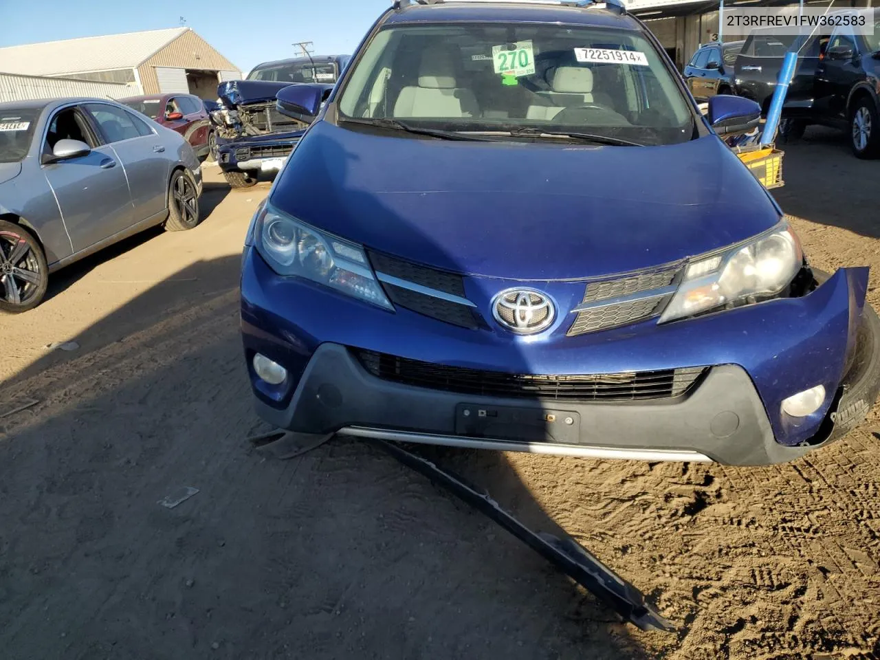 2T3RFREV1FW362583 2015 Toyota Rav4 Xle