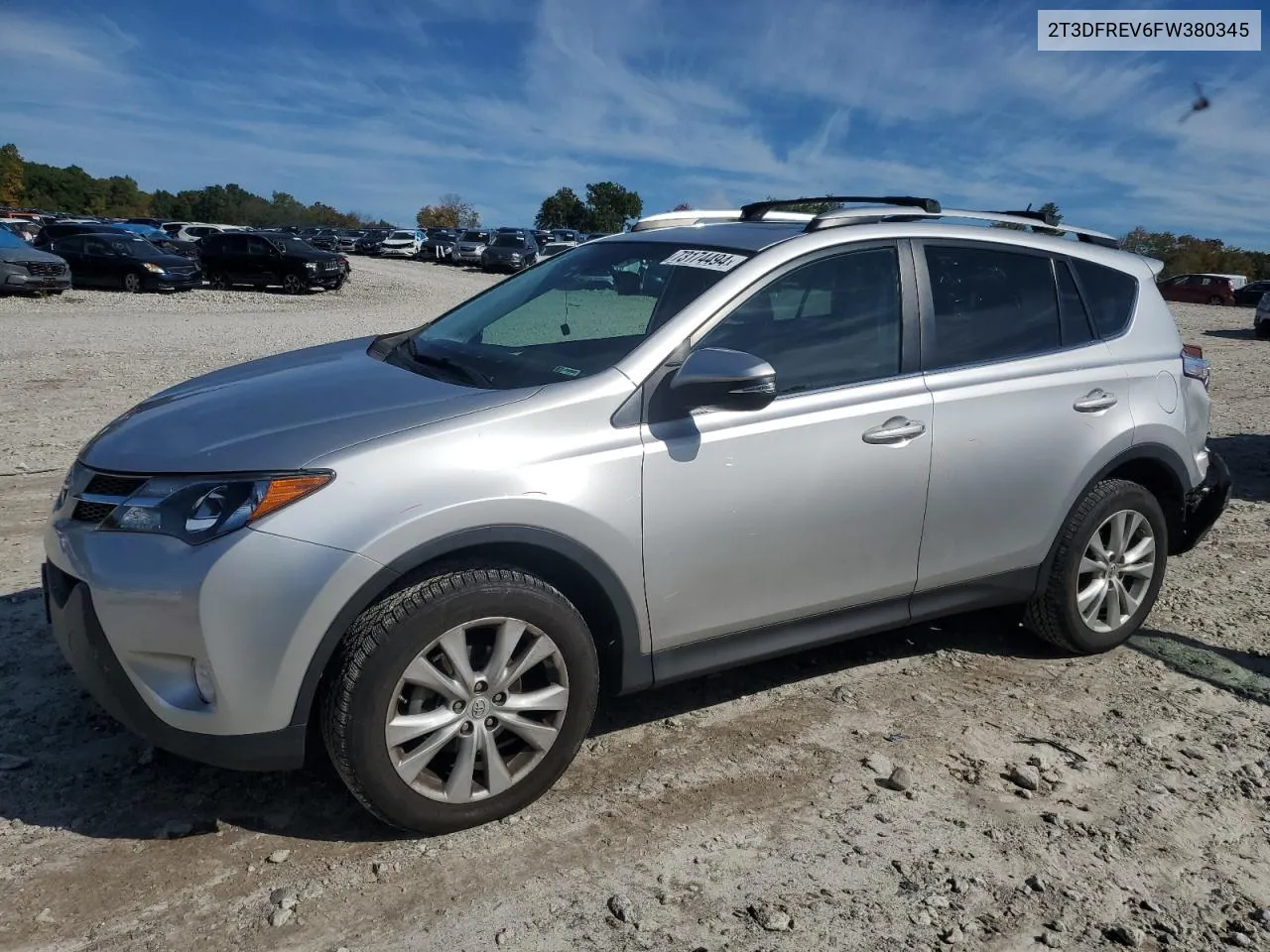 2015 Toyota Rav4 Limited VIN: 2T3DFREV6FW380345 Lot: 73174494