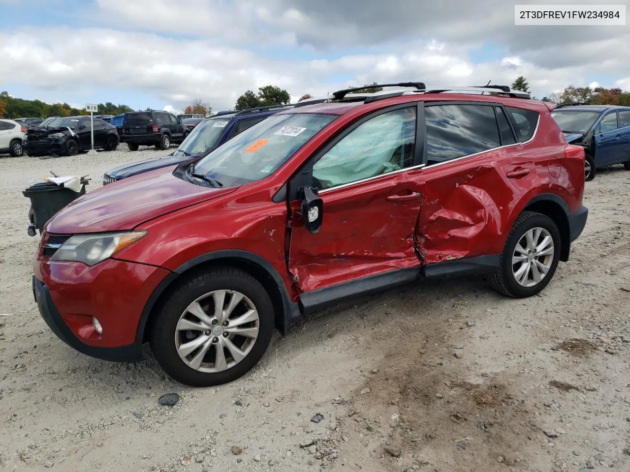 2015 Toyota Rav4 Limited VIN: 2T3DFREV1FW234984 Lot: 74372014