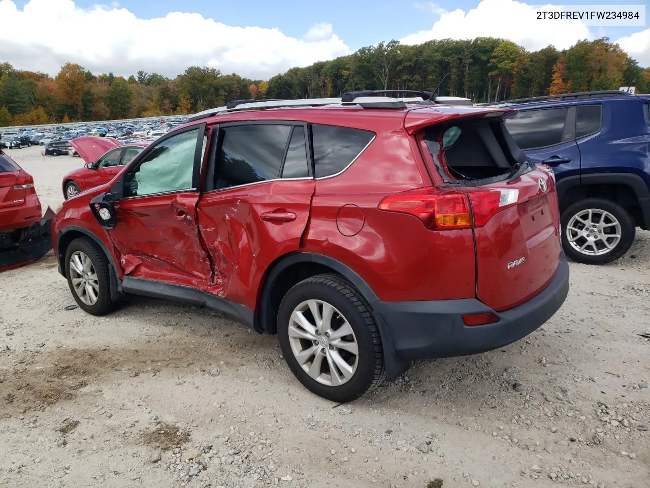 2015 Toyota Rav4 Limited VIN: 2T3DFREV1FW234984 Lot: 74372014