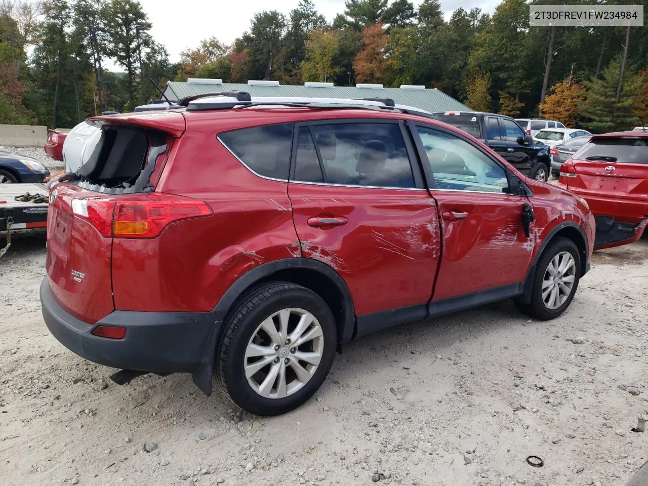 2015 Toyota Rav4 Limited VIN: 2T3DFREV1FW234984 Lot: 74372014