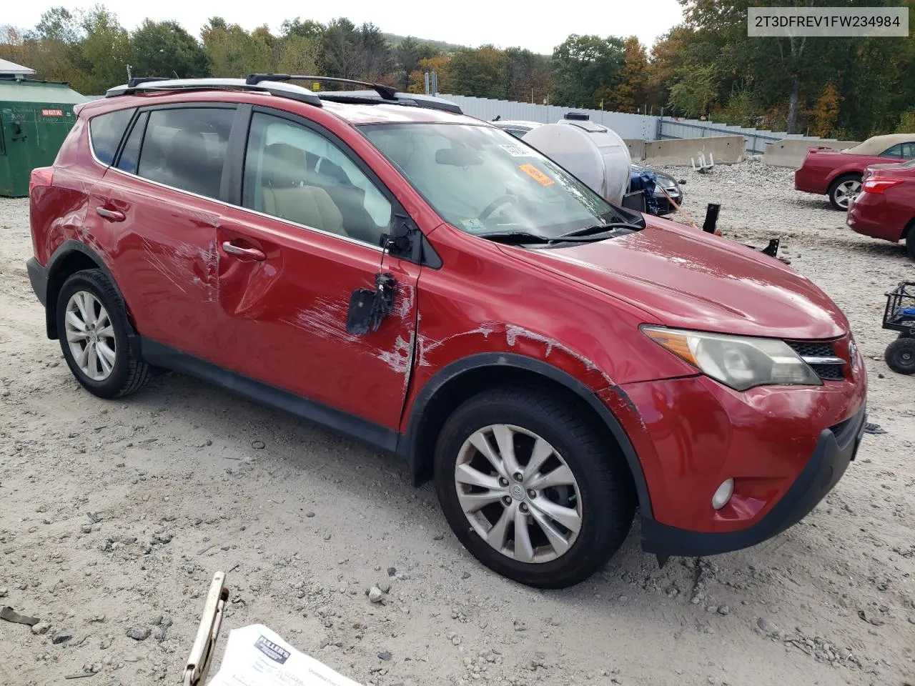 2015 Toyota Rav4 Limited VIN: 2T3DFREV1FW234984 Lot: 74372014