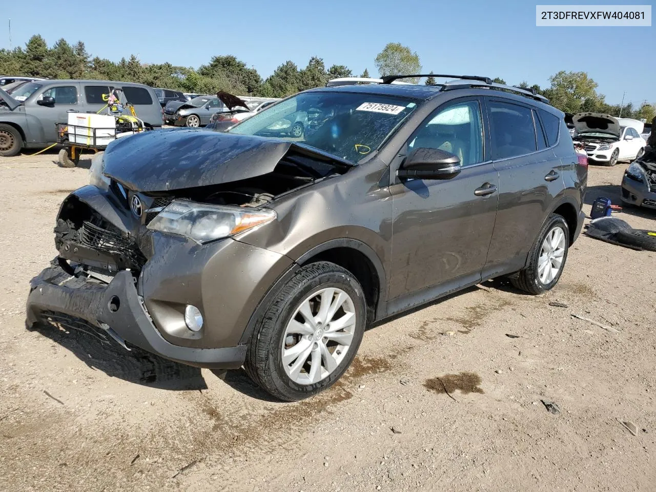 2015 Toyota Rav4 Limited VIN: 2T3DFREVXFW404081 Lot: 75175924