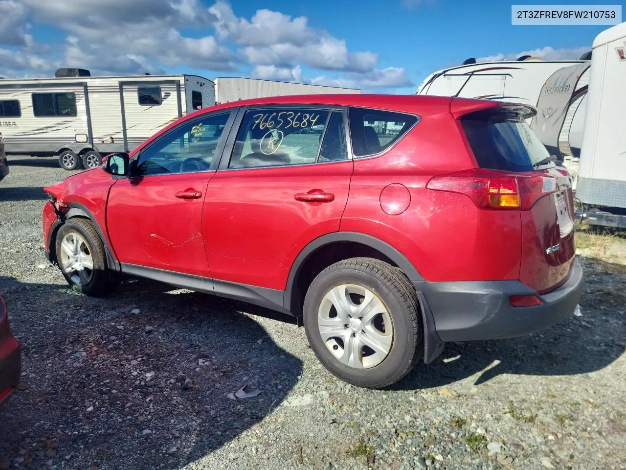 2T3ZFREV8FW210753 2015 Toyota Rav4 Le