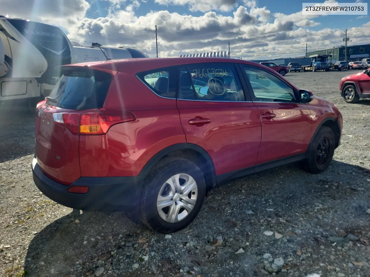 2015 Toyota Rav4 Le VIN: 2T3ZFREV8FW210753 Lot: 76653684