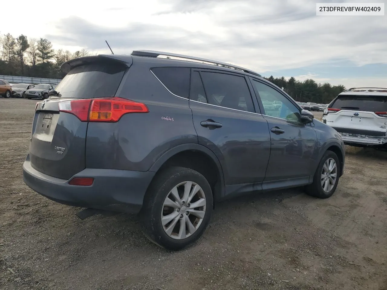 2015 Toyota Rav4 Limited VIN: 2T3DFREV8FW402409 Lot: 77770254