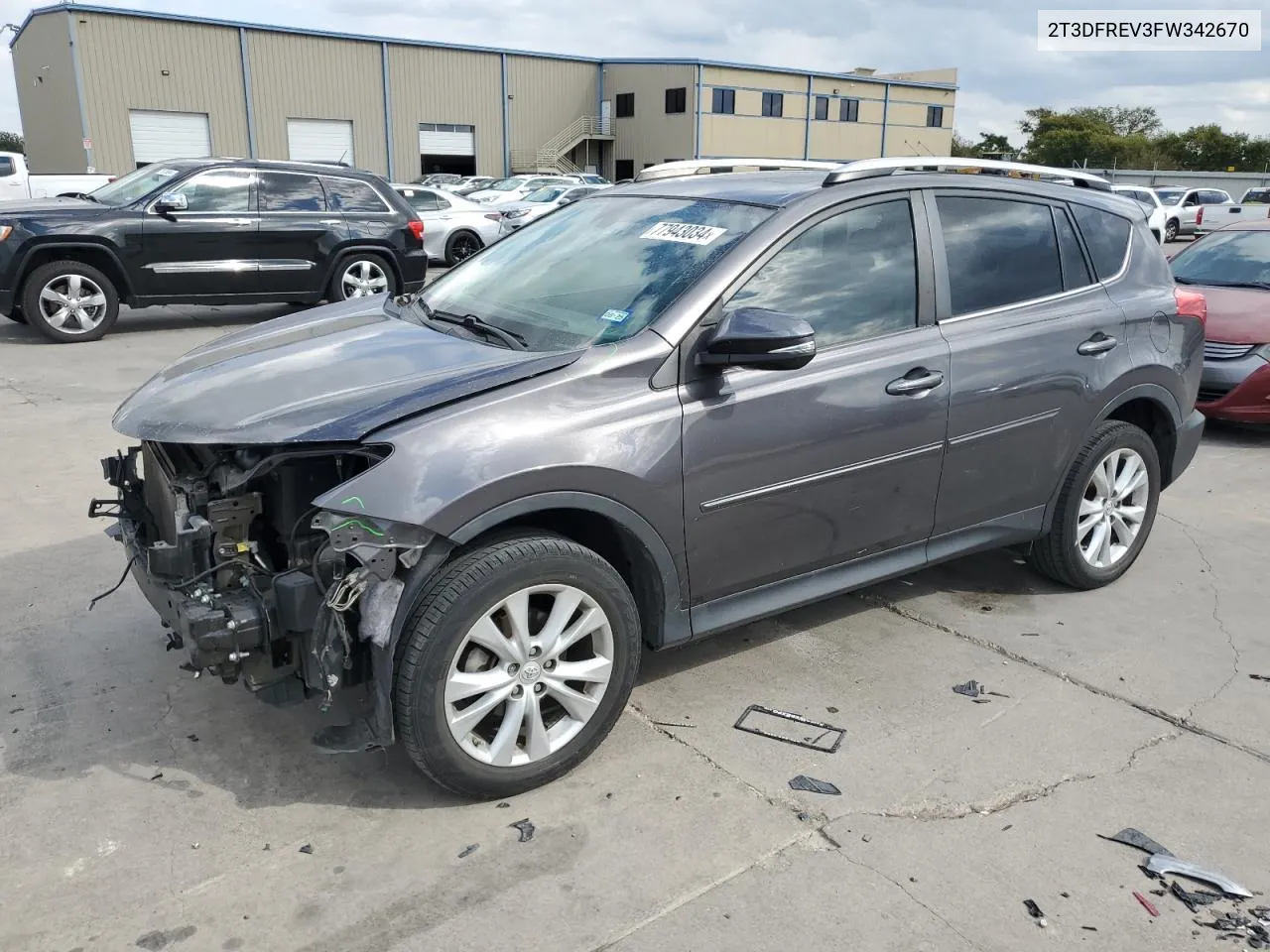 2015 Toyota Rav4 Limited VIN: 2T3DFREV3FW342670 Lot: 77943034