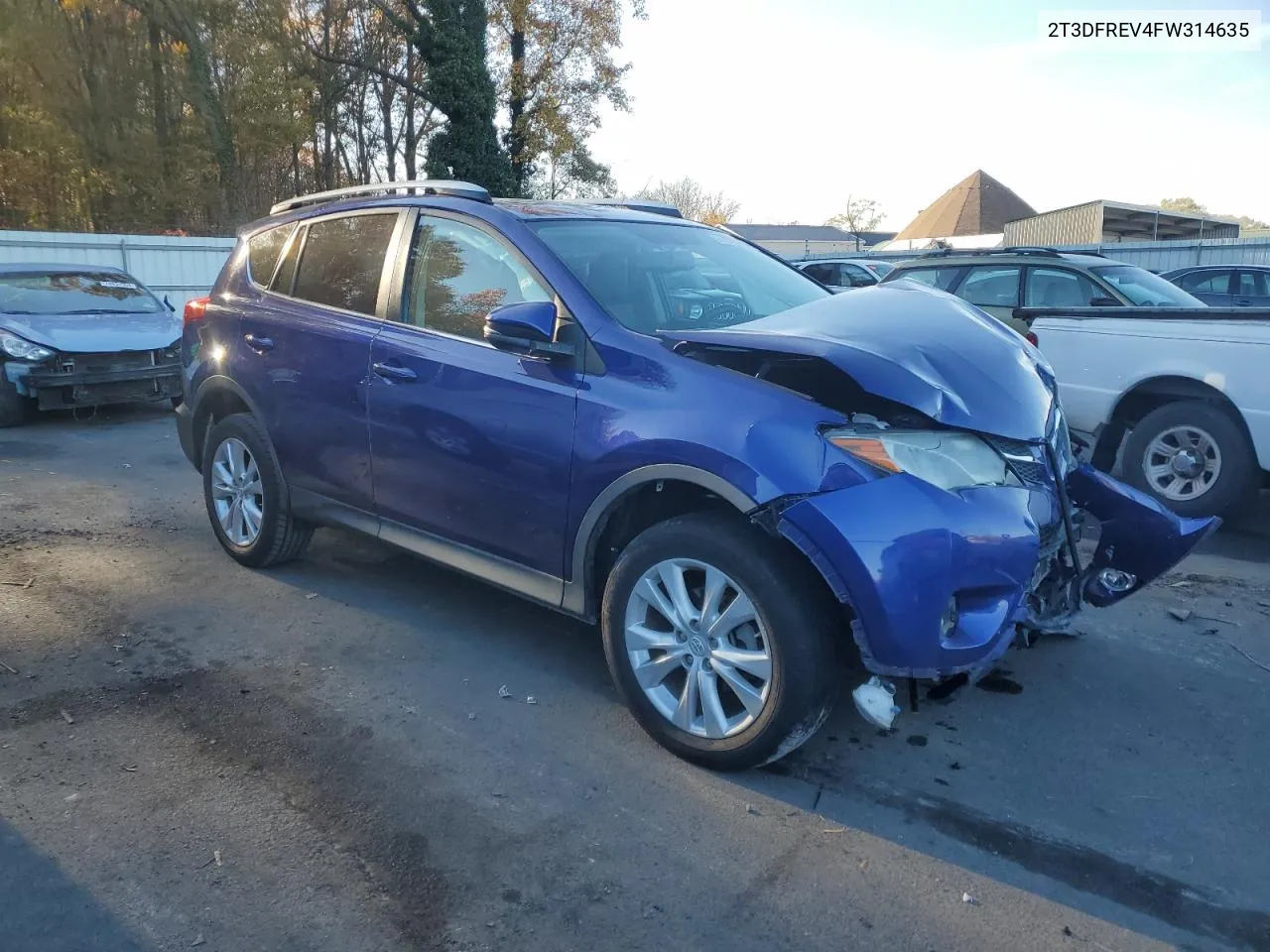 2015 Toyota Rav4 Limited VIN: 2T3DFREV4FW314635 Lot: 77999924