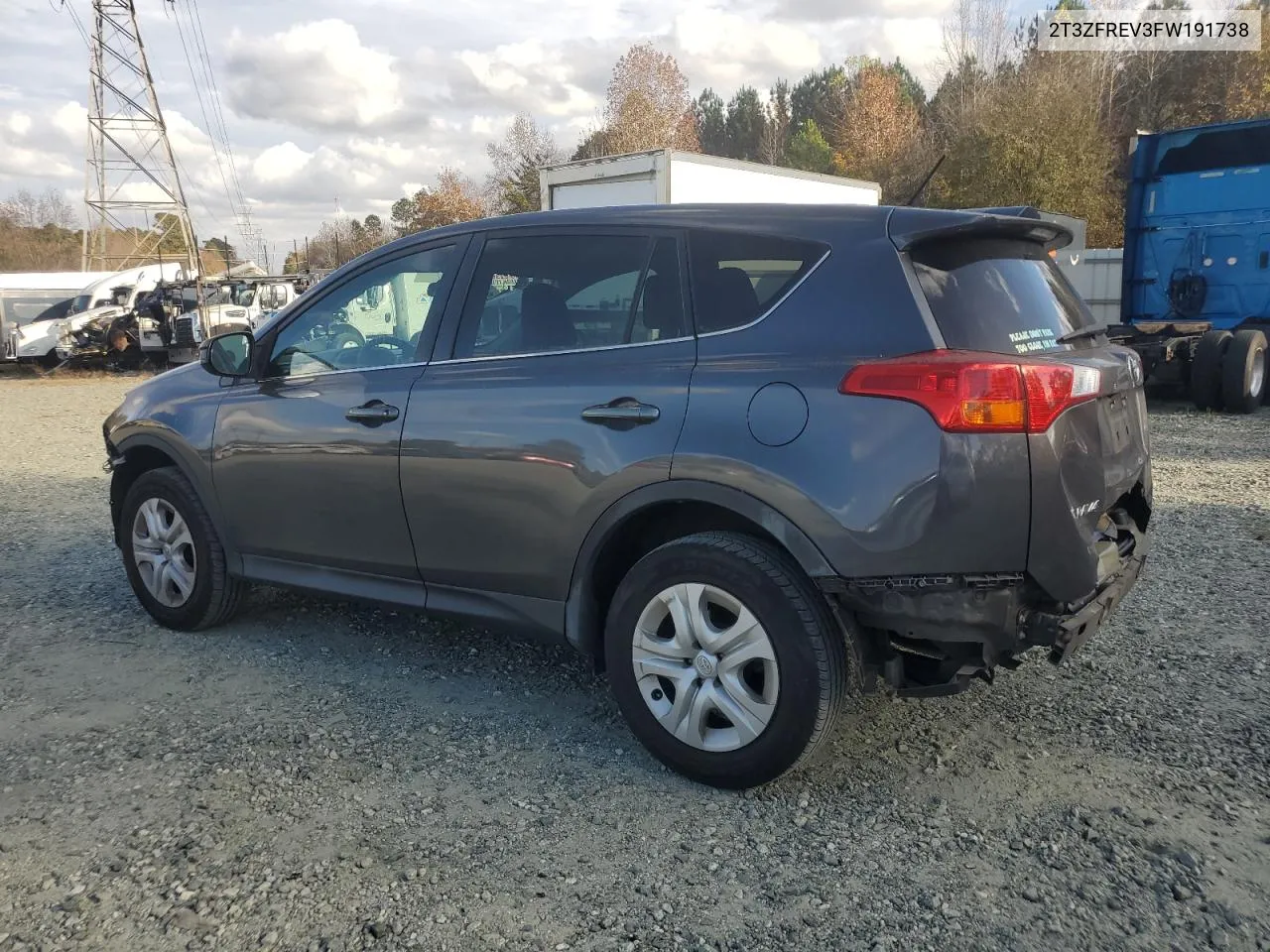 2015 Toyota Rav4 Le VIN: 2T3ZFREV3FW191738 Lot: 78397114