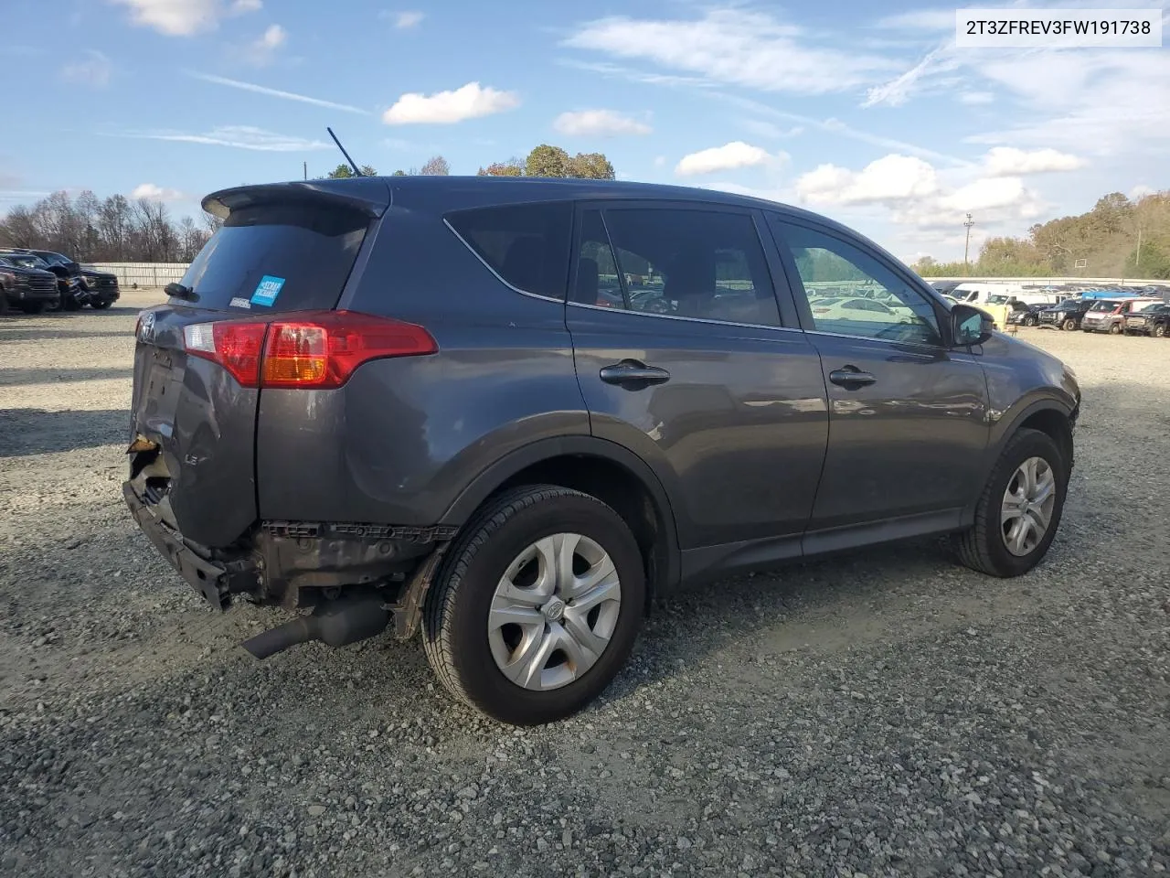 2015 Toyota Rav4 Le VIN: 2T3ZFREV3FW191738 Lot: 78397114