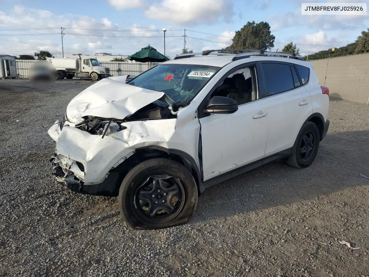 2015 Toyota Rav4 Le VIN: JTMBFREV8FJ025926 Lot: 78529294