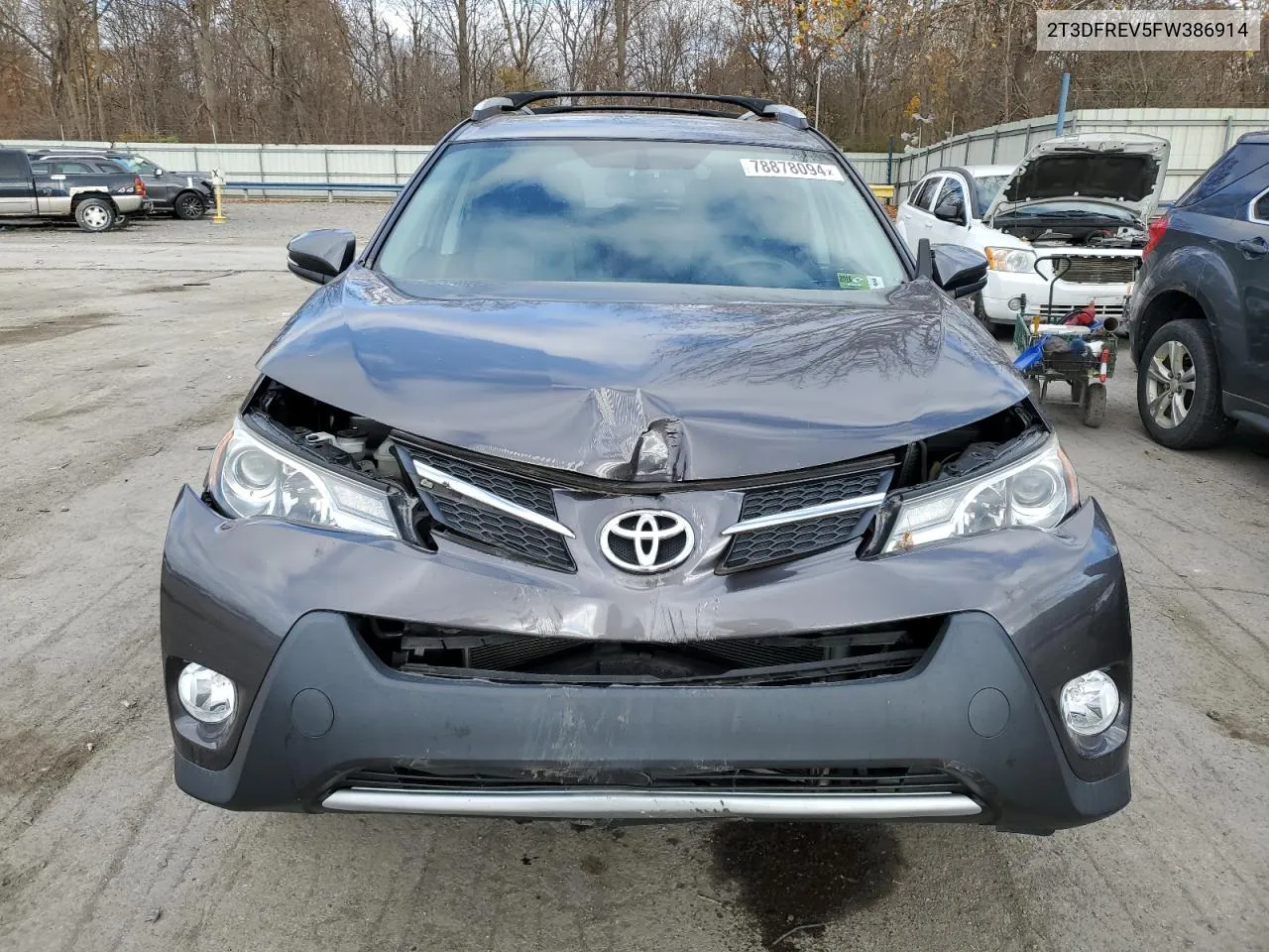 2015 Toyota Rav4 Limited VIN: 2T3DFREV5FW386914 Lot: 78878094