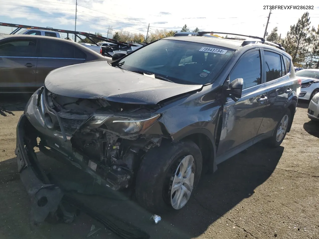 2015 Toyota Rav4 Le VIN: 2T3BFREVXFW286282 Lot: 78943734