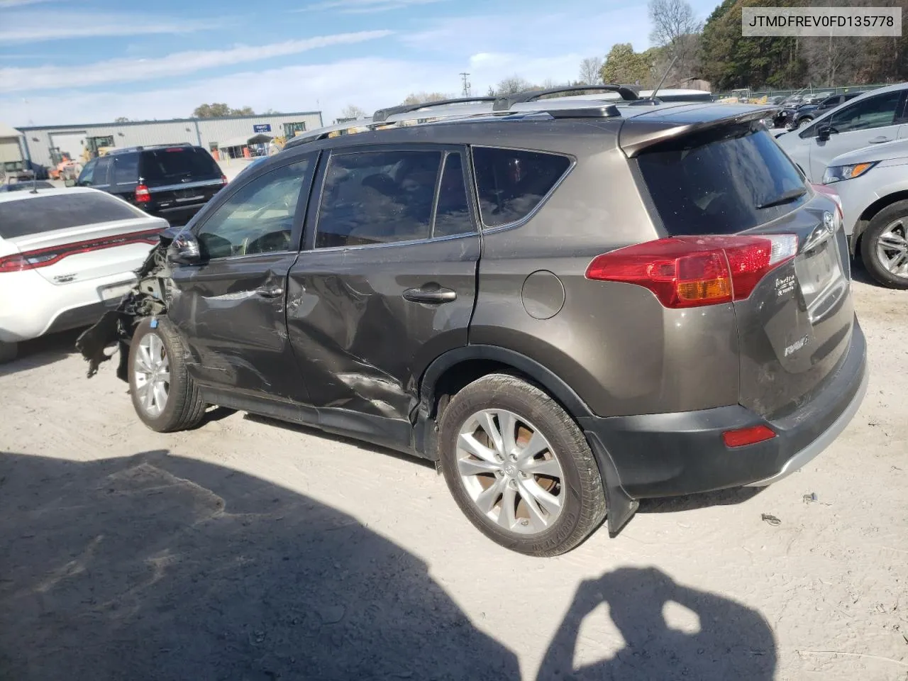 2015 Toyota Rav4 Limited VIN: JTMDFREV0FD135778 Lot: 79691054