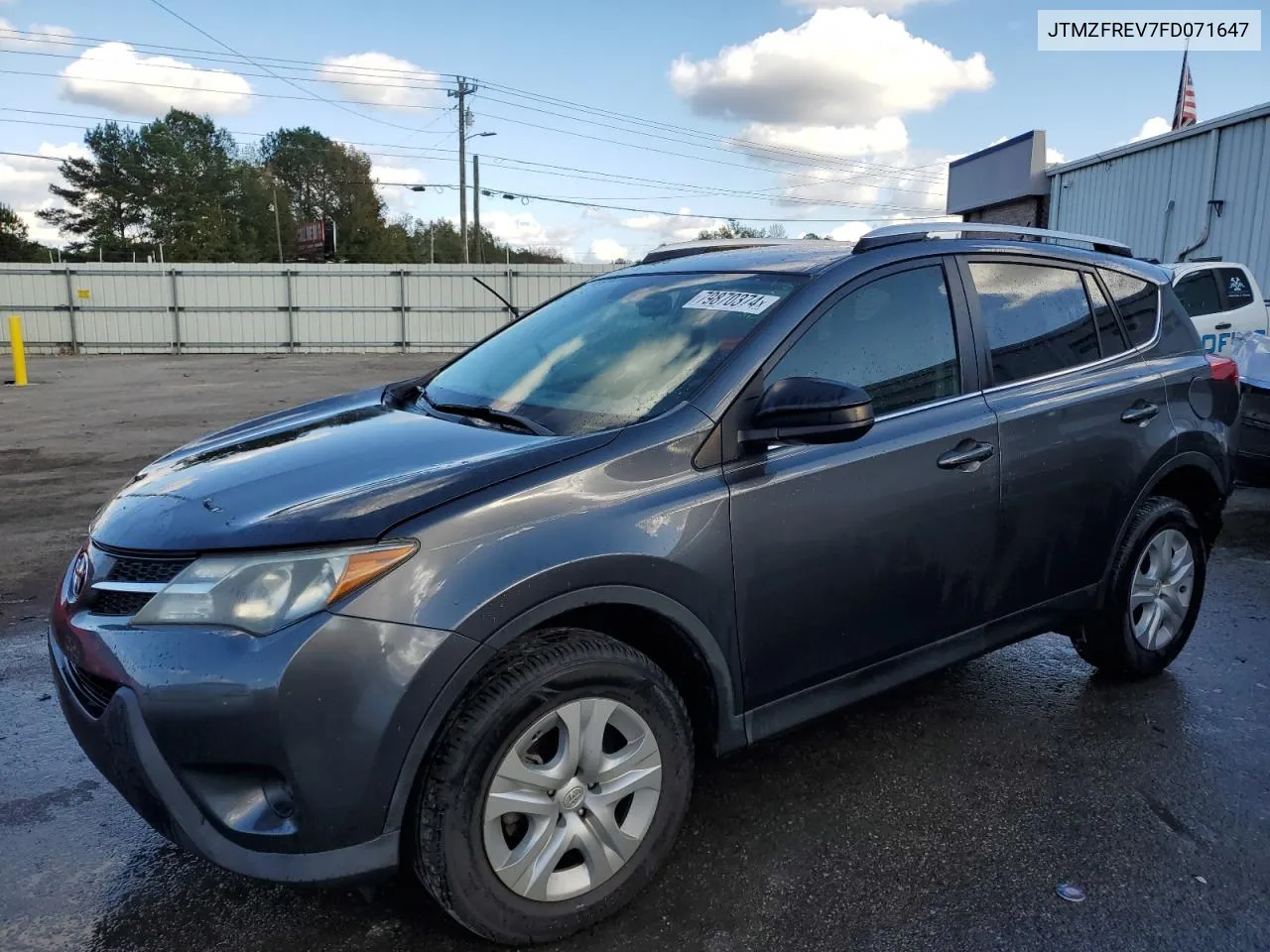 2015 Toyota Rav4 Le VIN: JTMZFREV7FD071647 Lot: 79870374