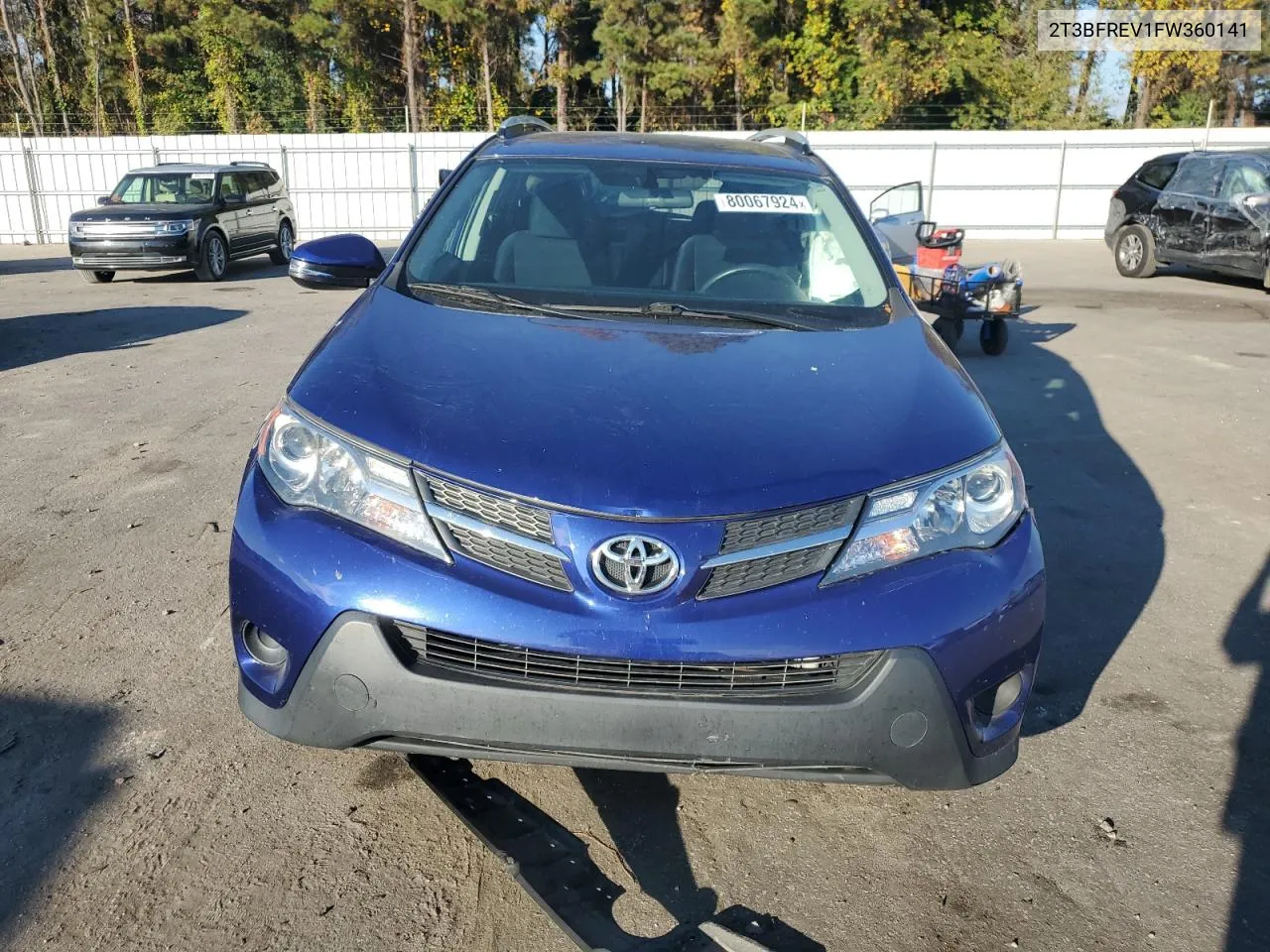 2015 Toyota Rav4 Le VIN: 2T3BFREV1FW360141 Lot: 80067924