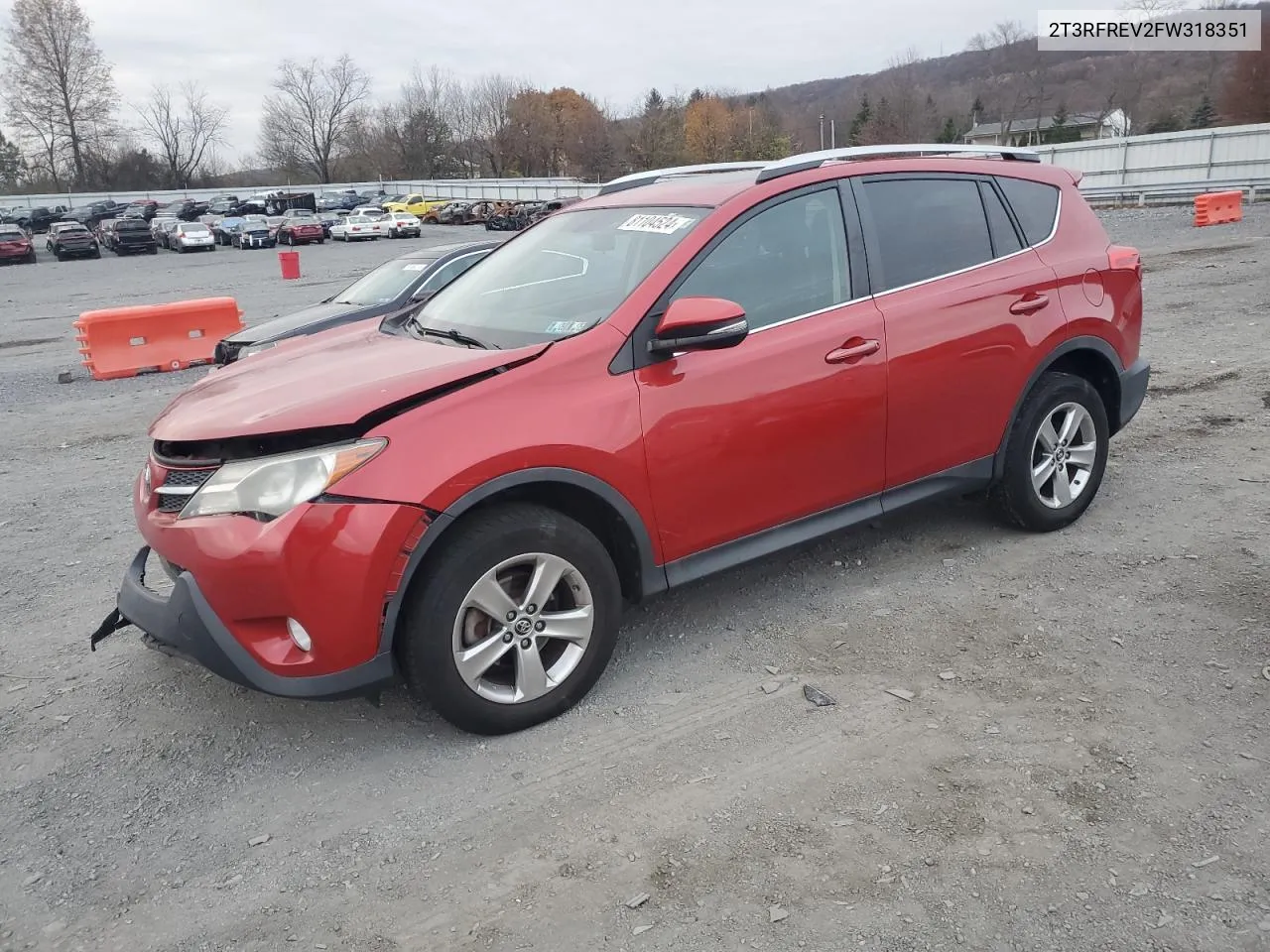 2015 Toyota Rav4 Xle VIN: 2T3RFREV2FW318351 Lot: 81104524