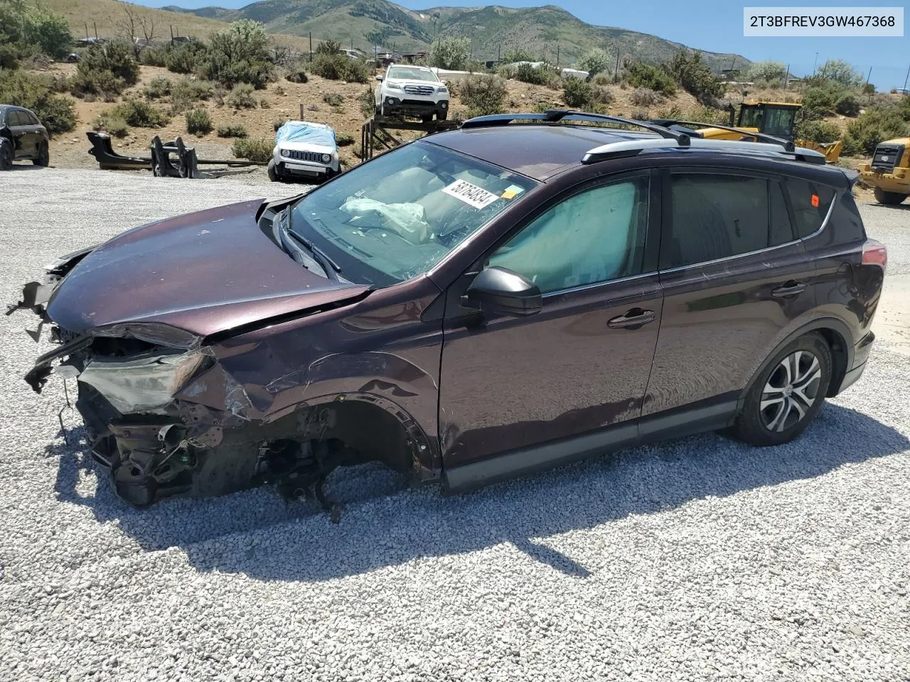 2016 Toyota Rav4 Le VIN: 2T3BFREV3GW467368 Lot: 58764834