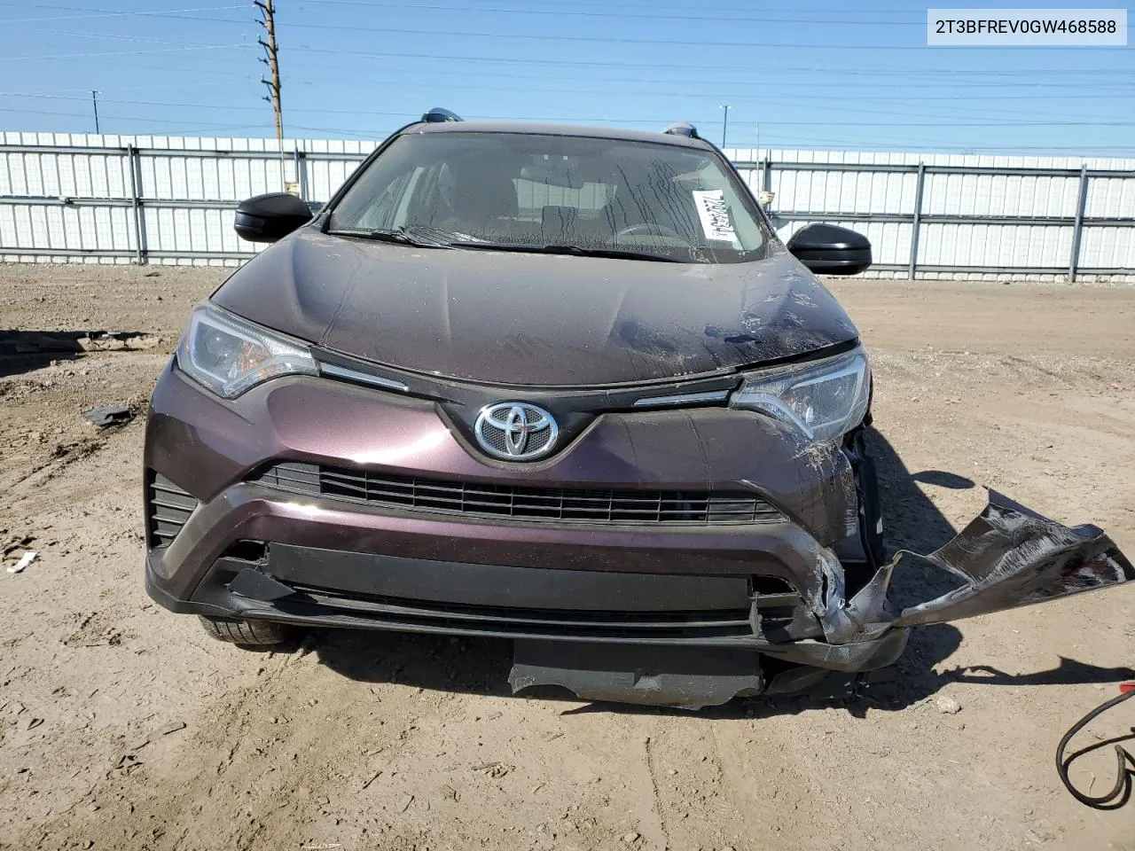 2016 Toyota Rav4 Le VIN: 2T3BFREV0GW468588 Lot: 72924434