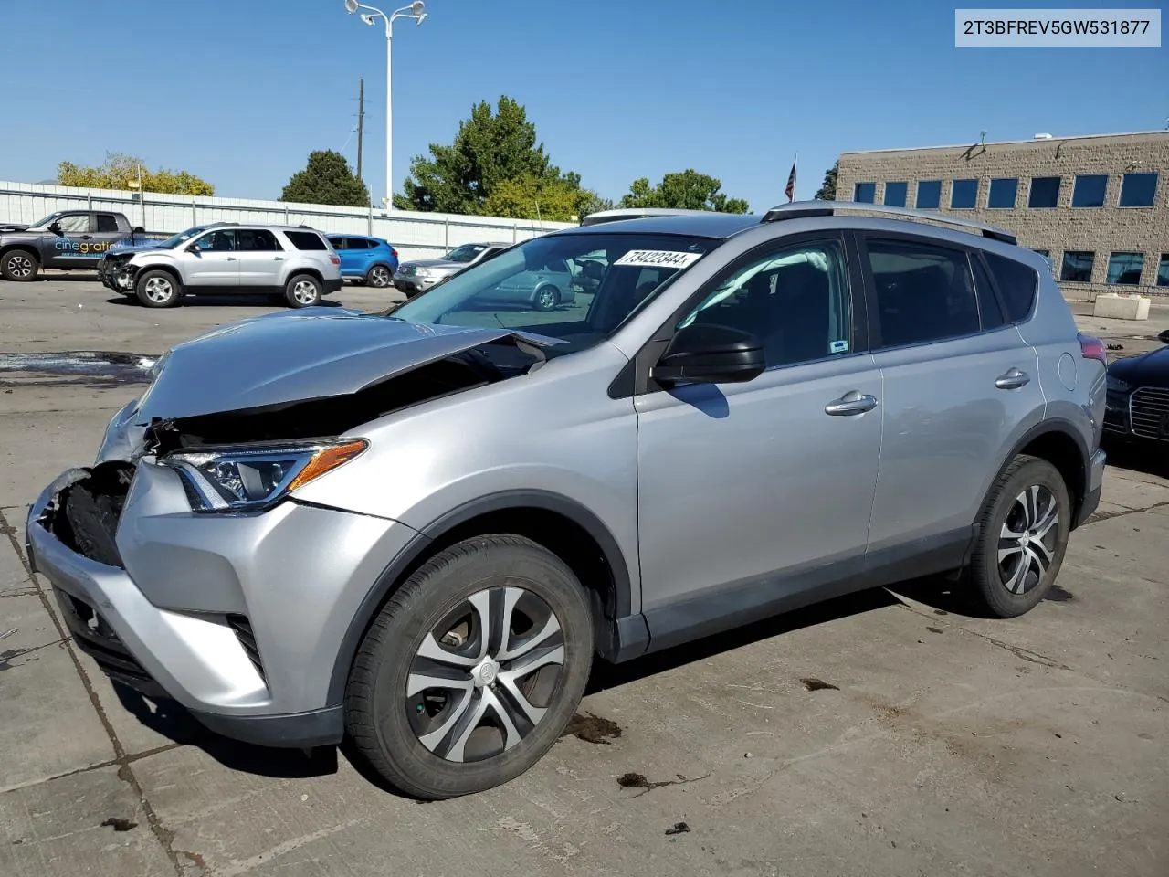 2016 Toyota Rav4 Le VIN: 2T3BFREV5GW531877 Lot: 73422344