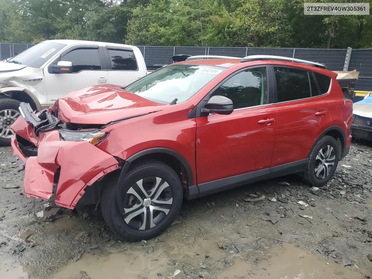 2016 Toyota Rav4 Le VIN: 2T3ZFREV4GW305361 Lot: 73643104