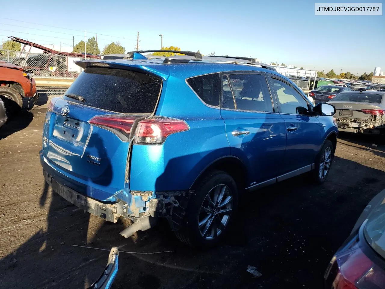 2016 Toyota Rav4 Hv Limited VIN: JTMDJREV3GD017787 Lot: 75944474