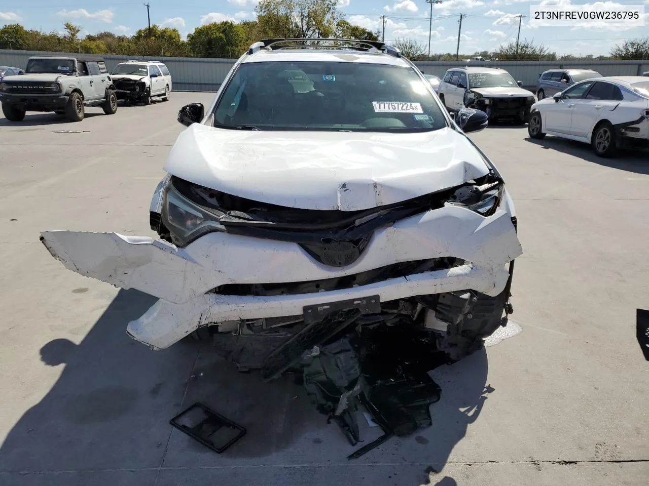 2016 Toyota Rav4 Se VIN: 2T3NFREV0GW236795 Lot: 77757224