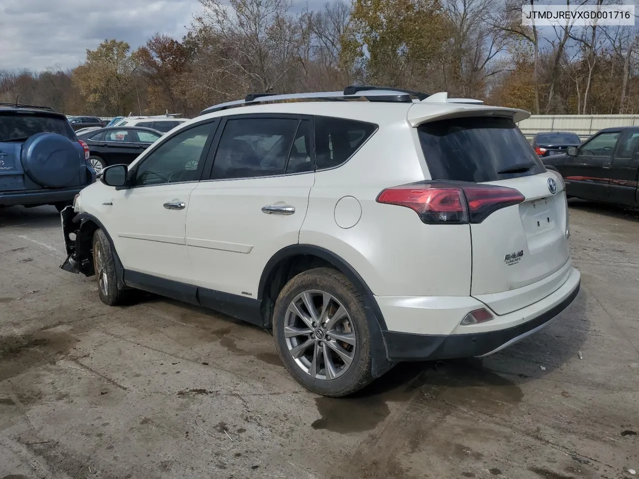 2016 Toyota Rav4 Hv Limited VIN: JTMDJREVXGD001716 Lot: 77840274