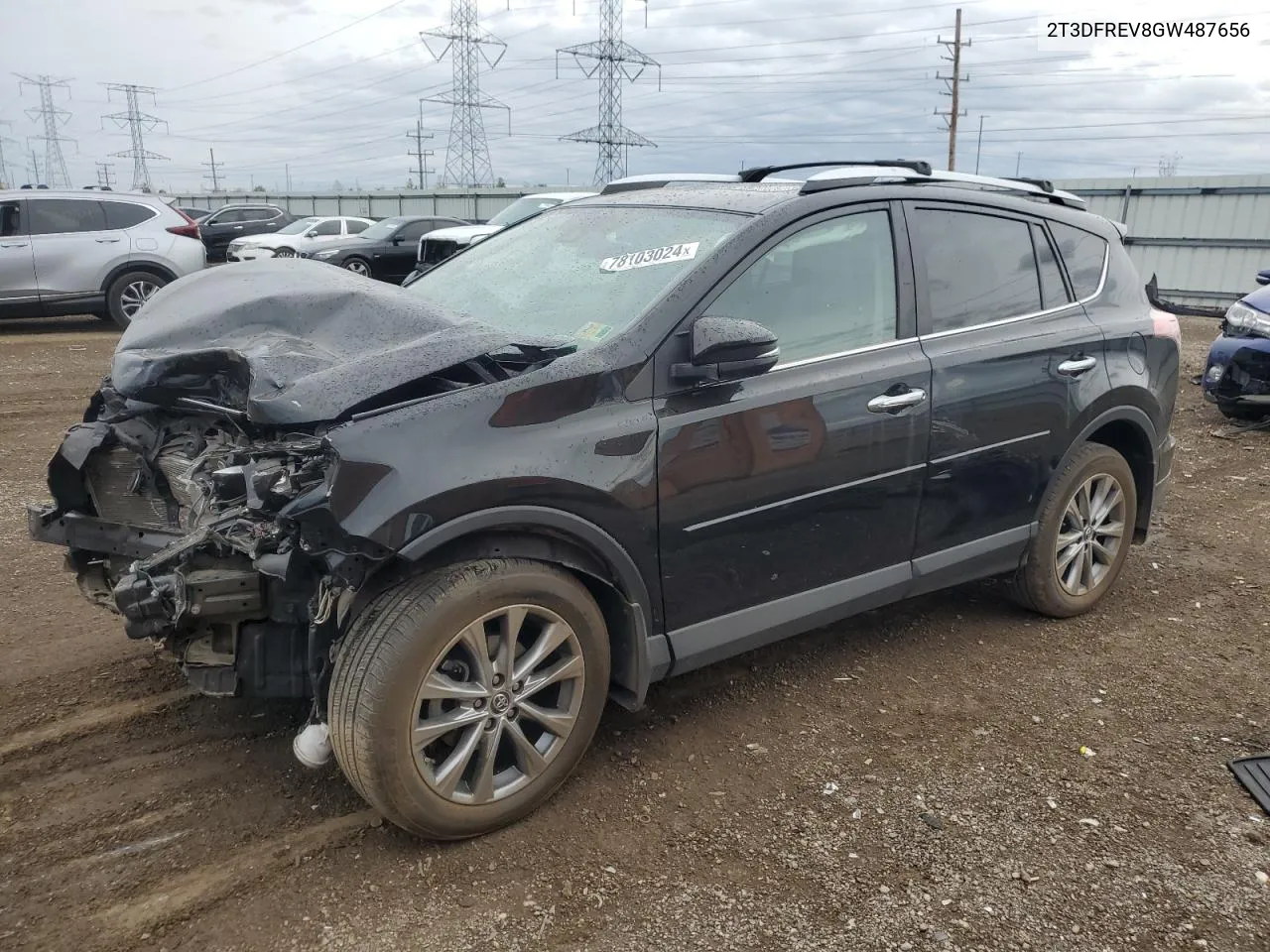 2016 Toyota Rav4 Limited VIN: 2T3DFREV8GW487656 Lot: 78103024