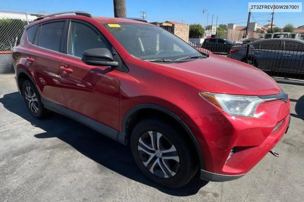 2016 Toyota Rav4 Le VIN: 2T3ZFREV3GW287001 Lot: 78730394