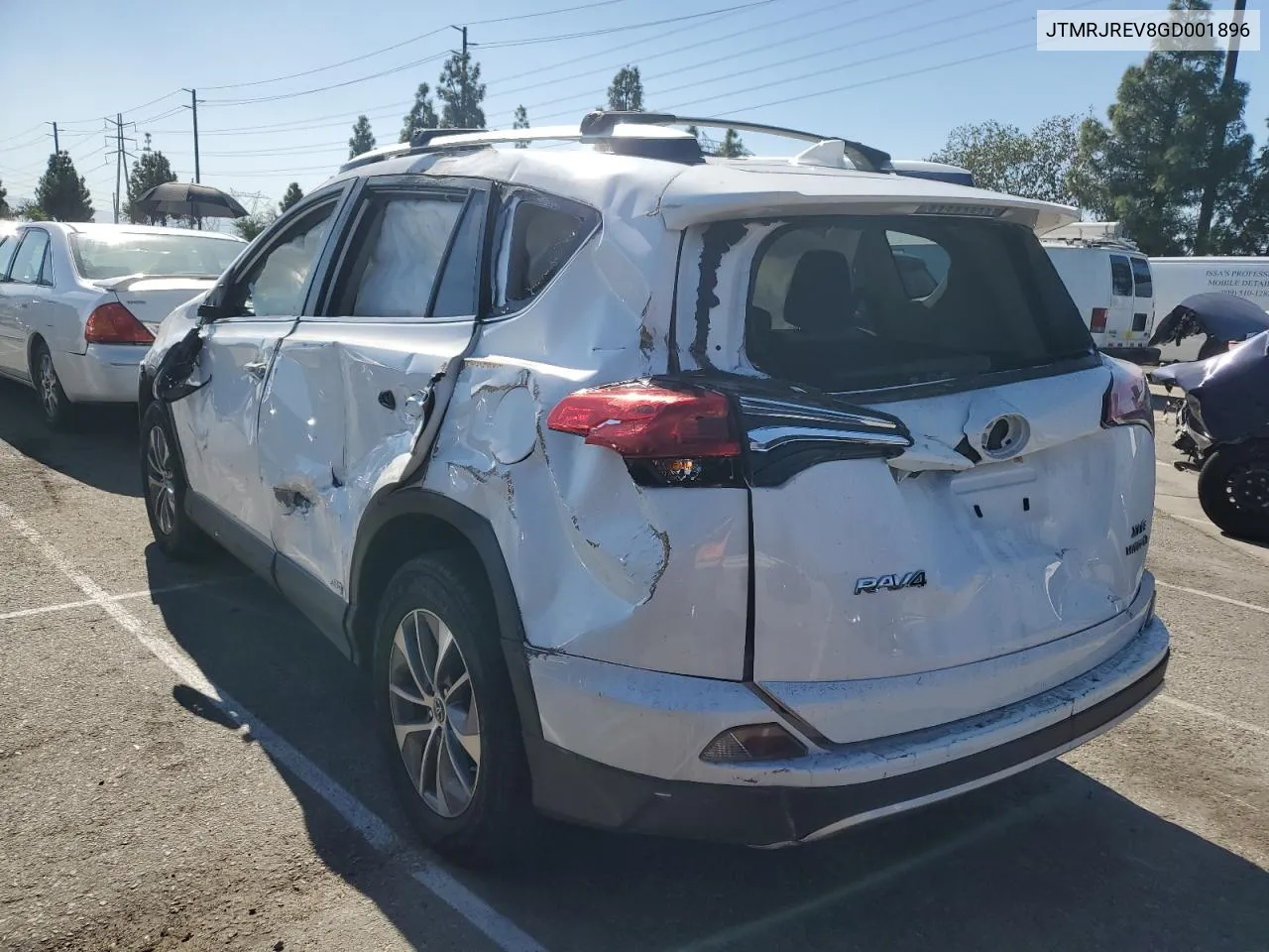 2016 Toyota Rav4 Hv Xle VIN: JTMRJREV8GD001896 Lot: 78752154