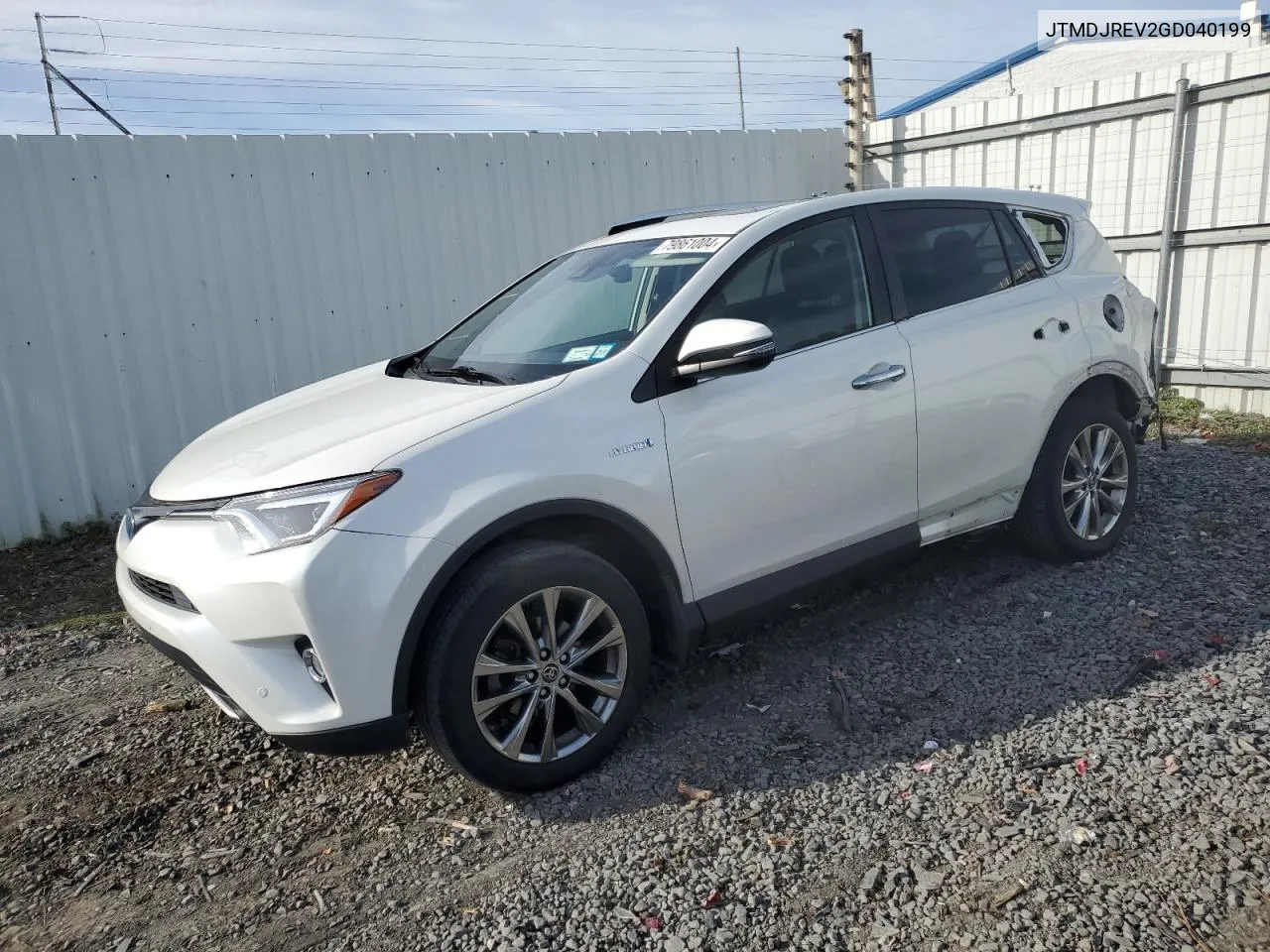 2016 Toyota Rav4 Hv Limited VIN: JTMDJREV2GD040199 Lot: 79861004