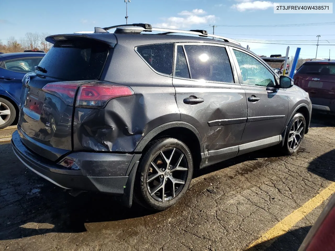 2016 Toyota Rav4 Se VIN: 2T3JFREV4GW438571 Lot: 80060554