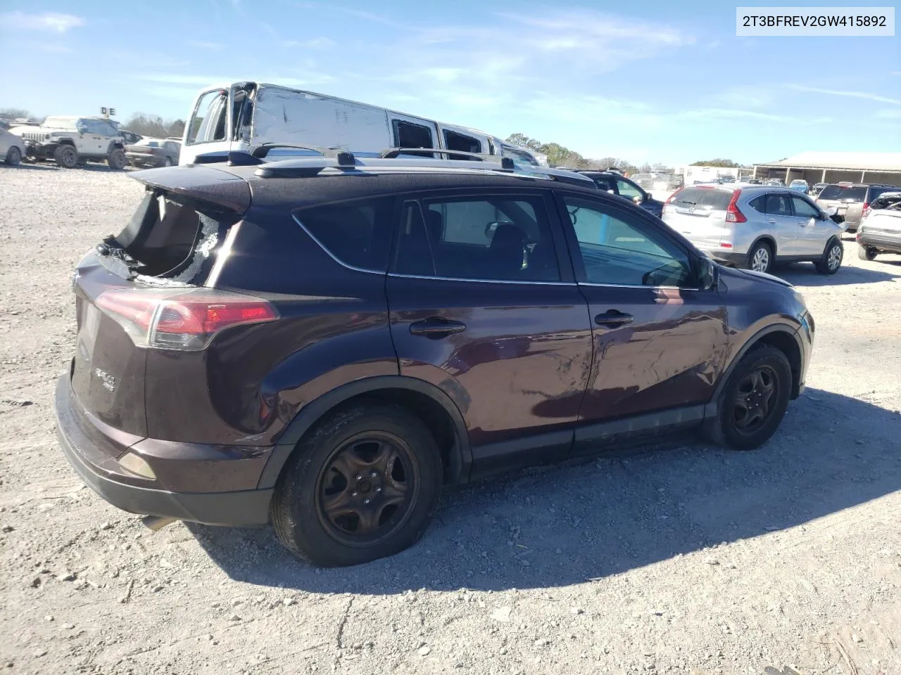 2016 Toyota Rav4 Le VIN: 2T3BFREV2GW415892 Lot: 80362364