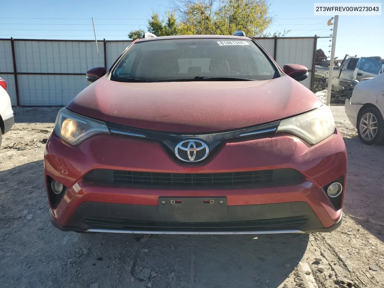 2016 Toyota Rav4 Xle VIN: 2T3WFREV0GW273043 Lot: 81481344