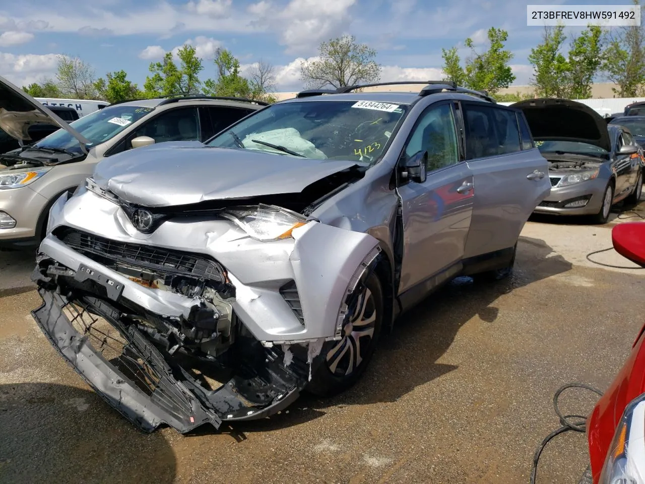 2017 Toyota Rav4 Le VIN: 2T3BFREV8HW591492 Lot: 51344264