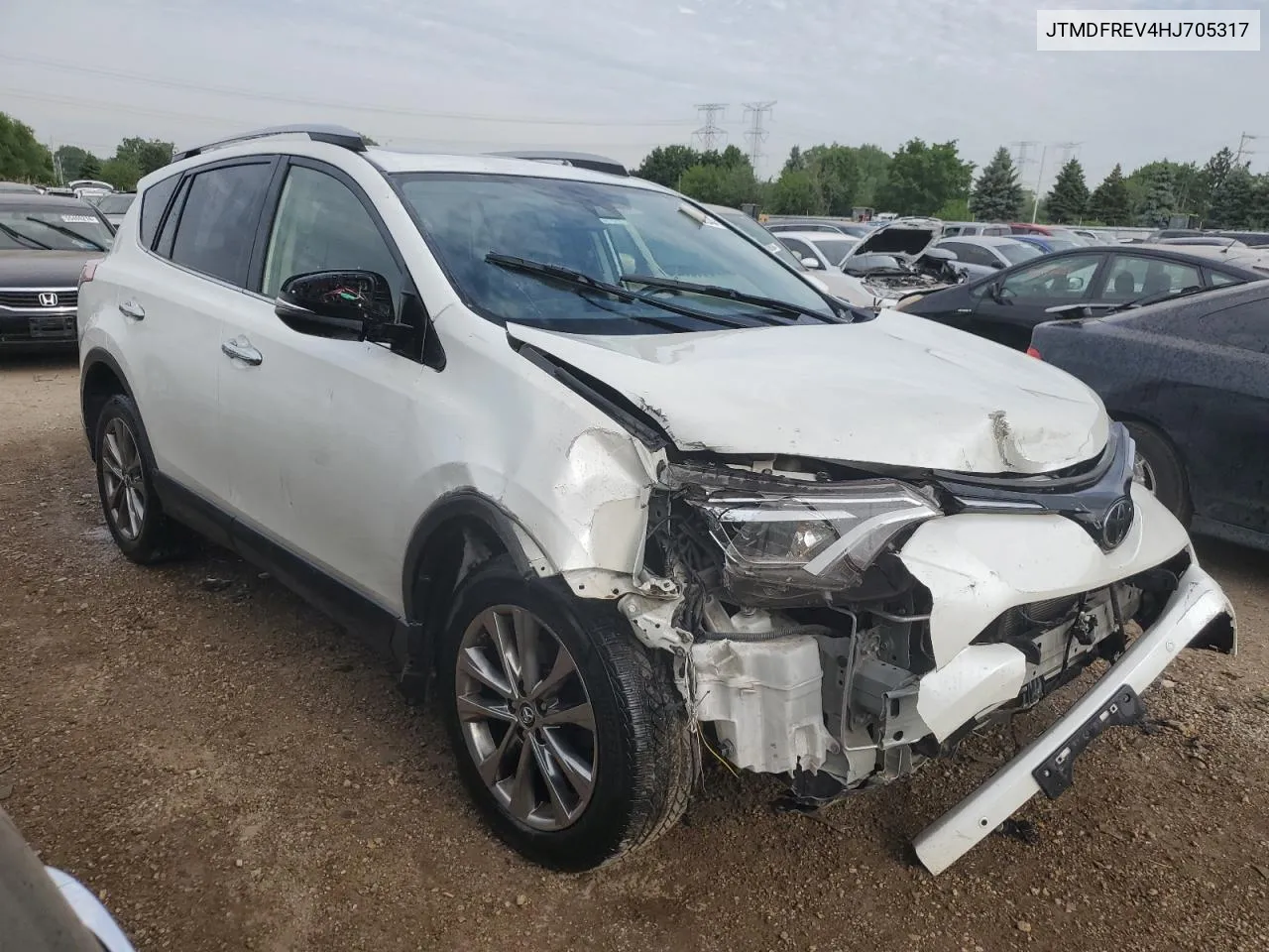 2017 Toyota Rav4 Limited VIN: JTMDFREV4HJ705317 Lot: 55200254