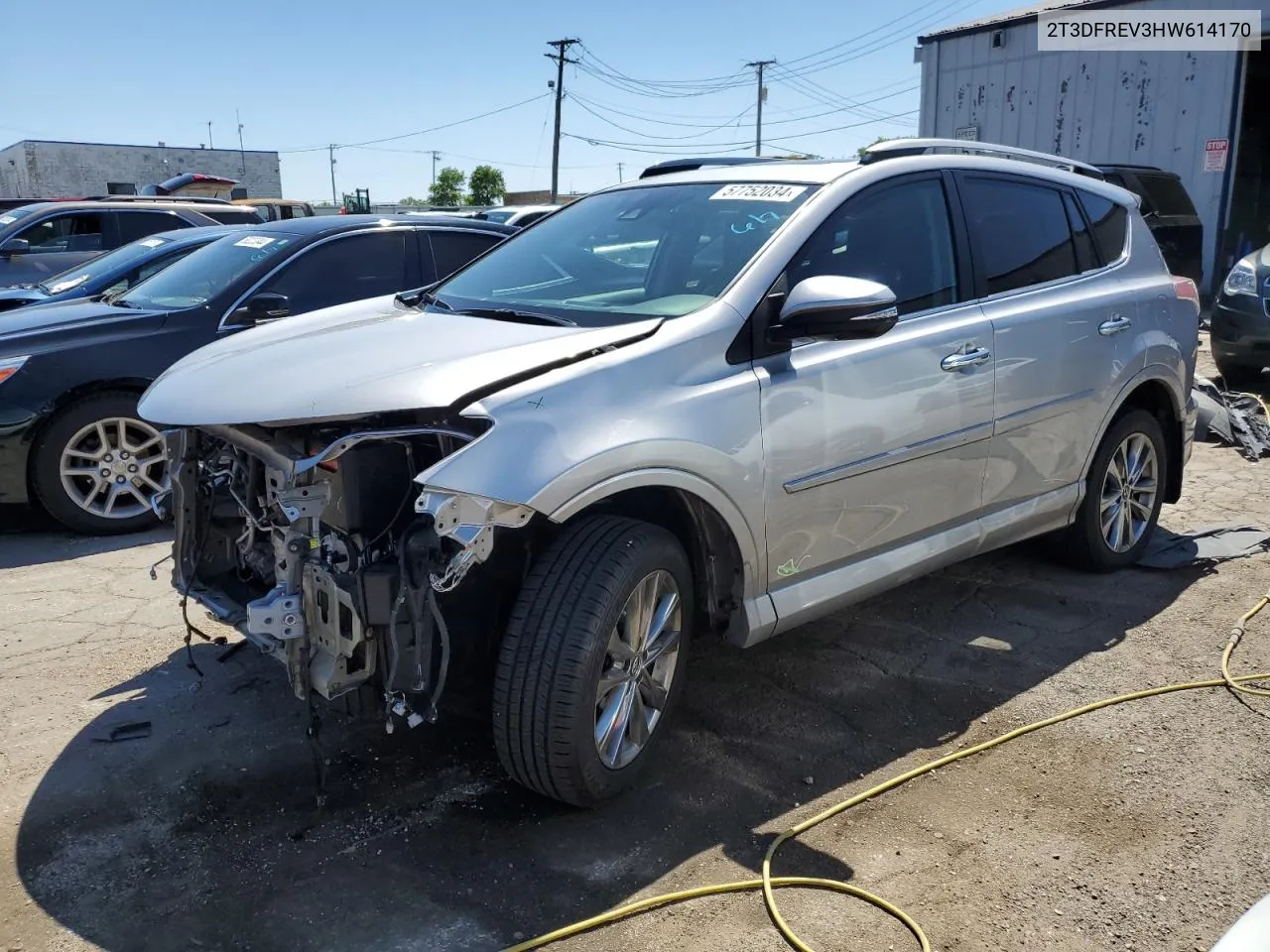 2017 Toyota Rav4 Limited VIN: 2T3DFREV3HW614170 Lot: 57752034